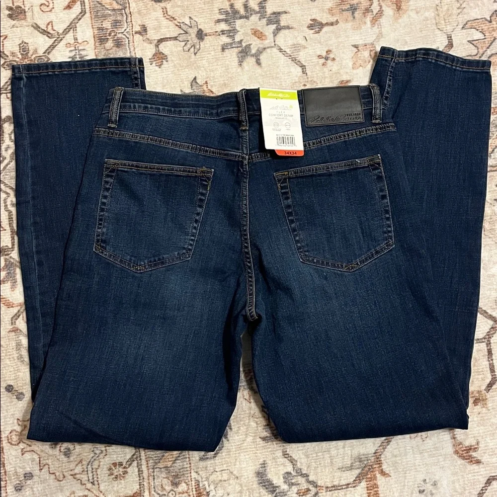 Eddie Bauer Men’s Flex Comfort Denim Regular Fit Jeans (34x34) NWT